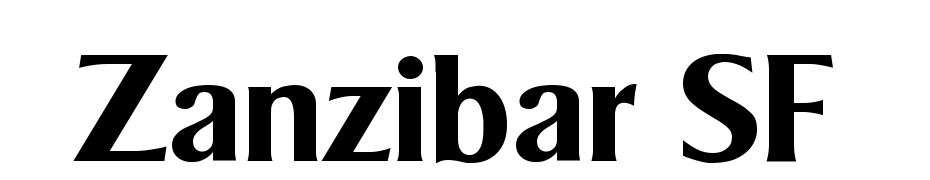 Zanzibar SF Bold Font Download Free